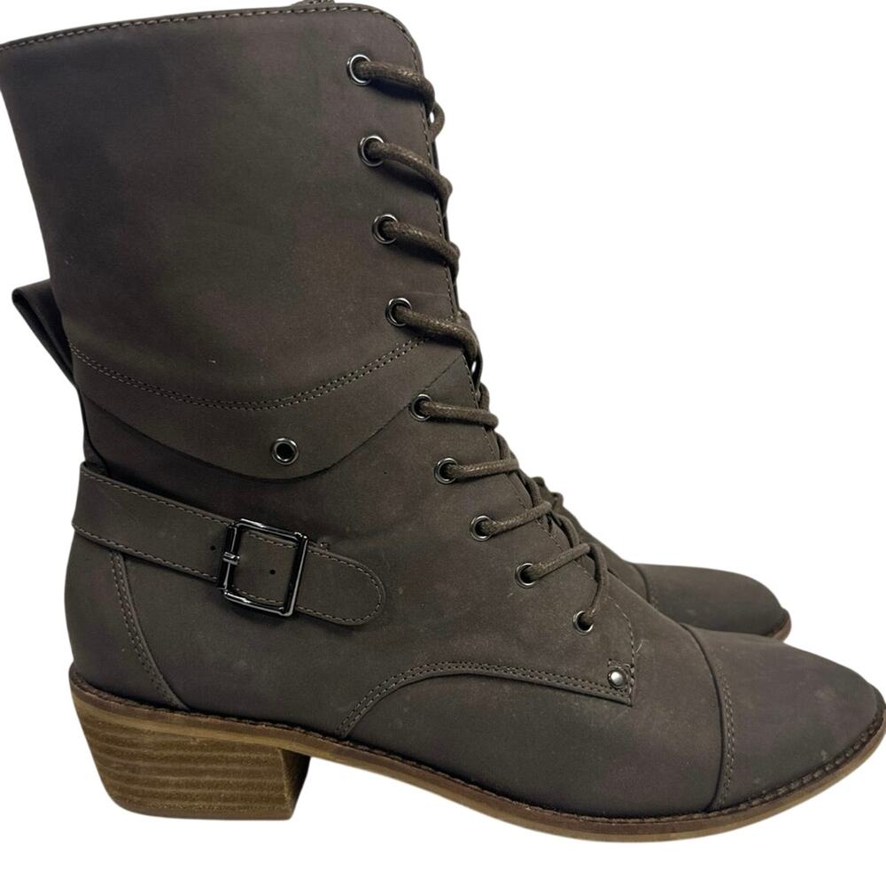 Hey Girl by Corky’s Hocus Pocus Lace Up with Zipper Ankle Boot in Brown